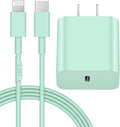 10FT iPhone 14 13 12 Charger Fast Charging 20W PD USB C Wall Charger with 10FT Fast Charging Cable Compatible iPhone 14/13/12/11/Pro/Pro Max/Mini/Xs Max/XR/X, iPad - Green