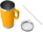 YETI Rambler 25 oz Tumbler with Handle and Straw Lid, Travel Mug Water Tumbler, Vacuum Insulated Cup with Handle, Stainless Steel, Beekeeper