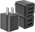 USB Wall Charger, Dual Port USB Cube Power Adapter Charger Plug Block Charging Box, Dual Port Wall Fast Charging Adapter, Compatible for i Phone 14 13 12 11，Black