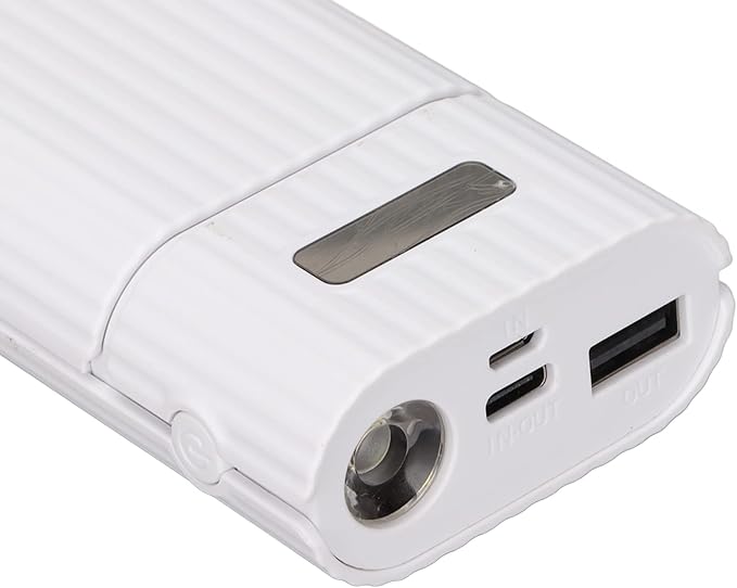 SUNGOOYUE DIY Power Bank Case H02B, Portable Battery Charger with Micro Type C Input for Mobile Phone MP3 MP4 Digital Camera, ABS Material (White)