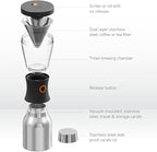 asobu Cold Brew Coffee Maker, Award-Winning 40oz Insulated Cold Brew Brewer with Portable Stainless Steel Carafe – No.1 Europe Coffee Fest Winner, Leakproof, BPA-Free, Keeps Cold 24H