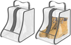 Hewnda Portable 2 Pack Boots Storage, Short Boots Storage/Protector Bag,Grey Portable waterproof storage bags are used for travel storage, under the bed, wardrobe, shoe cabinet and other home storage