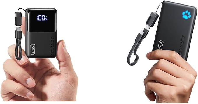 INIU Ultra Small 10000mAh 45W PD Power Bank & Ultra Slim 10000mAh 45W Power Bank Combo