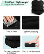 Inflatable Travel Foot Rest Pillow, Kids Airplane Bed, Adjustable 3 Layers Height Leg Rest Pillow, Adults Travel Essentials Great for Airplane, Office, Home, Trains, Cars (Black)