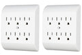 Projectpak 6 Outlet Wall Tap Extender Turns 2 Grounded Outlets into 6 - Easy Install Charging Station | 2 Pack