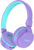 Kids Bluetooth Headphones,Lightweight Kids Headphones Wireless,85/94dB Safe Volume,40H Playtime,Fast Charging,Bluetooth 5.3,Over Ear,Toddler Headphone Built-in Mic for School/Tablet/Travel (Purple)