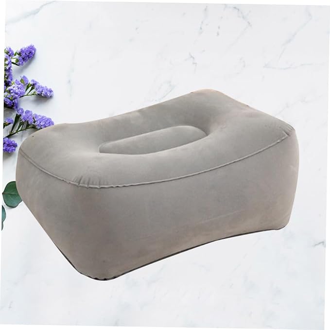 STOBOK Inflatable Footrest Adjustable Footrest Pillow Airplane Footrest Pillow Car Mats for Office Foot Rest Inflatable Footstool Outdoor Inflatable Foot Rest Wedge Shape Travel Pedal