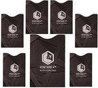 VENTURE 4TH RFID Money Belt for Travel with RFID Blocking Sleeves – Slim Hidden Travel Wallet & Passport Holder for Men & Women, Lightweight Anti-Theft Pouch to Protect Cash, Cards & Documents - Brown