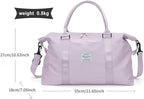 HYC00 Travel Duffel Bag,Carry-on Overnight Weekender Bags for Women,Sports Tote Gym Bag with Wet Pocket
