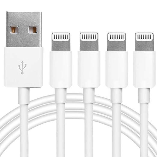 4Pack Original Apple MFi Certified Charger Lightning to USB Charging Cable Cord Compatible iPhone 14/13/12/11 Pro/11/XS MAX/XR/8/7/6s Plus,iPad Pro/Air/Mini,iPod Touch (6ft)