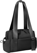 Mini Gym Bag for Women Mini Duffle Bag with Wet Compartment Waterproof, small gym bag for women, Cute Gym Tote Bag (Black)