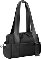 Mini Gym Bag for Women Mini Duffle Bag with Wet Compartment Waterproof, small gym bag for women, Cute Gym Tote Bag (Black)