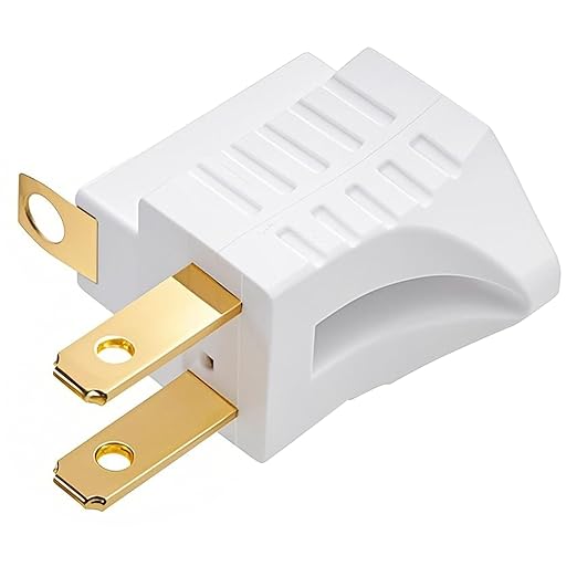 ZEAYEA 20 Pack 3 Prong to 2 Prong Adapter, Polarized Grounding Converter, Grounding Outlet Adapter for Wall Outlet Plugs Household Appliances
