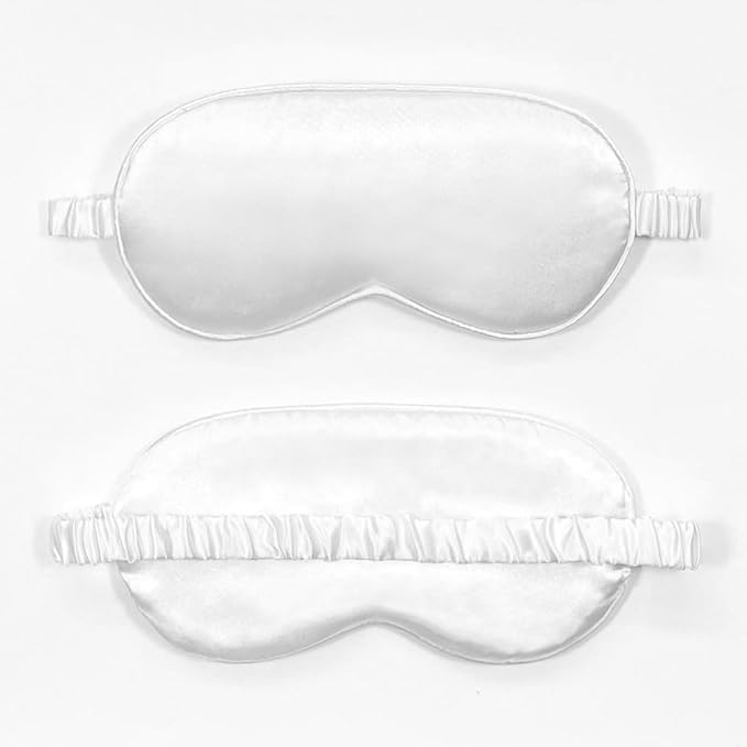 10 Pack Sleep Mask,Silk Eye Mask,for Night Sleeping,Office, Travel,Party Games,Suitablefor Men/Women (White)