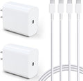 45W Super Fast Charger Block, 2Pack Type C Fast Charging Block with 6FT USB C Charger Cable Compatible with Samsung Galaxy S25 24 23 Ultra/+ /S22 Plus/S20, Tab S9/S8 Ultra,iPhone 17/16/15