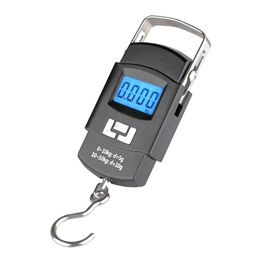 Luggage Weight Scale Fish Weighing Scales Digital Handheld Suitcase Weigher for W/Hook 110lb / 50kg Kg/IB / / oz for H Digital Fish Scale