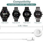 Kissmart Charger for Fossil Gen 4, Gen 5, Gen 5E, Gen 6, for Michael Kors Gen 4 5 5E 6 Charging Cable Cord Smart Watch (1m/3.3ft)
