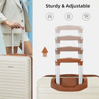 LARVENDER Luggage 6 Piece Expandable Luggage ABS Hardshell Carry on Suitcase with Spinner Wheels TSA Lock, Large Checked Travel Suitcase for Women and Men, Cream White(16/20/24/28/DB/TB)