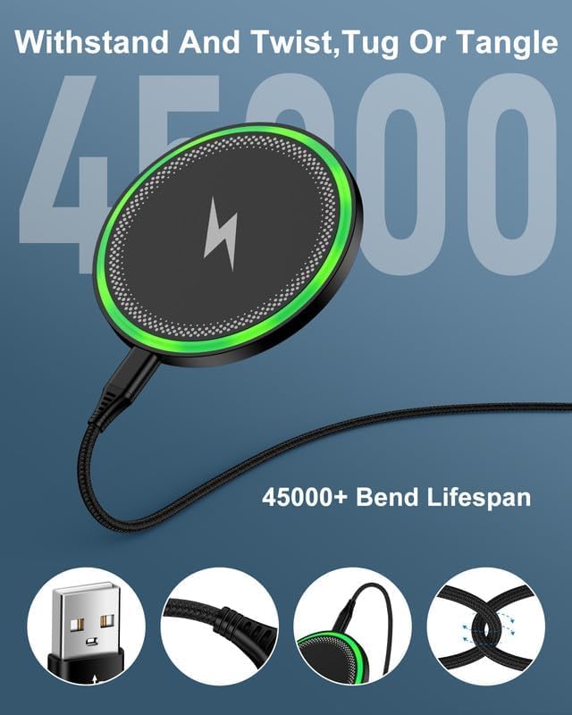 Wireless Charger Samsung Galaxy, Cargador Inalmbrico Samsung for Galaxy S26 S25 Ultra S25+ S24, 15w Fast Cordless Charging Pad for Google Pixel 10 Pro XL/9a/8 Wireless-Enabled Android Phone Station