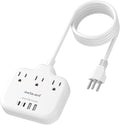 Switzerland Travel Plug Adapter with 5FT Extension Cord, meta-ant Type J Adapter with 3 Outlets 4 USB Ports(2 USB-C), Switzerland Power Adapter for US to Swiss Switzerland Liechtenstein Rwanda