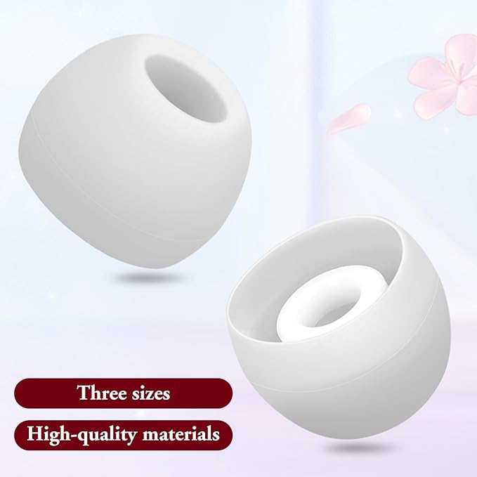 15 Pairs Silicone Ear Bud Replacement Pieces Earbuds Ear Tips Replacement Ear Bud Covers S/M/L Sizes Ear Gels Soft Earphones Earbuds White Ear Cushion Ear Bud Tips Replacement Kit