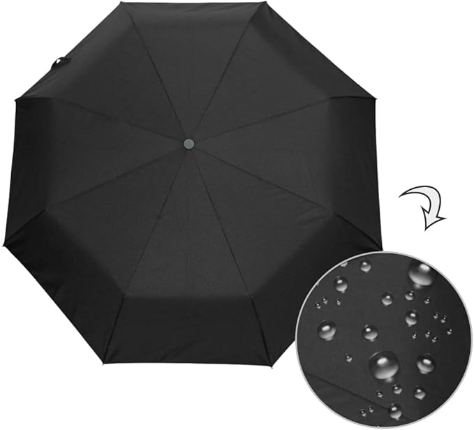 Travel Umbrella for Rain Sun - Scripture Quotes Windproof Compact Auto Open Close Umbrellas for Women Kids, Automatic Reverse Folding Small Cute Umbrella for Backpack, Commute, Car