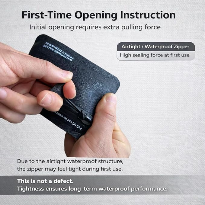 Heavy Duty Airtight Wallet Submersible Waterproof Wallet Protection for Keys, Cards