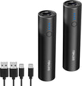 SIXTHGU Portable Charger, 5000mAh Mini Power Bank, S03 2-Pack Pocket Size Fast Charging USB-C (in&Out), PowerNano, Compatible with iPhone Series, Android Phone and More