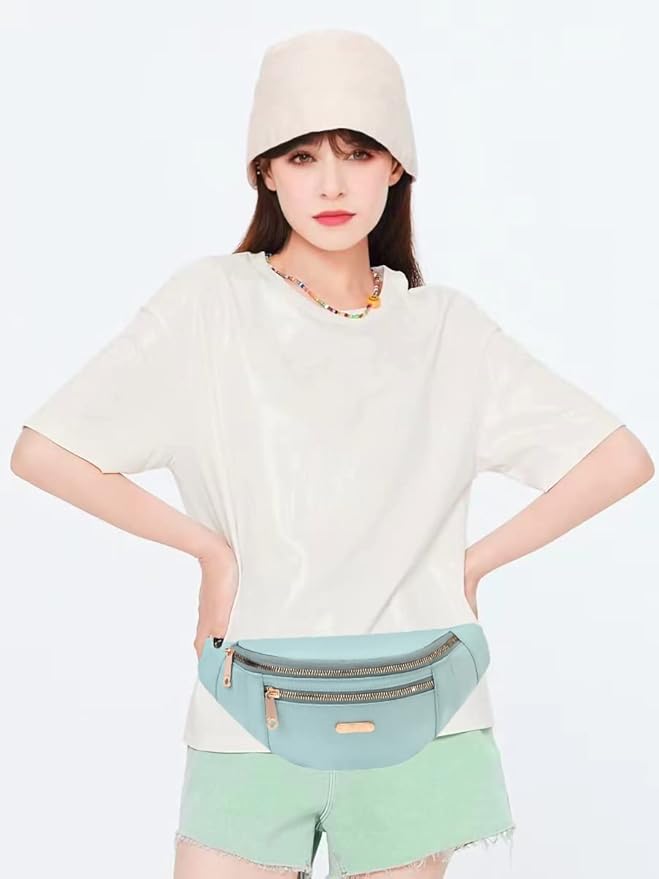 Fanny Packs Waist Bag for Women, Fashion Fanny Packs with Adjustable Strap for Travel Sports Running Blue