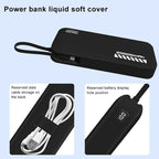 Case for CUKTECH CP25 20000mah 55W, Power Bank Shockproof Silicone Case, Dustproof Protective Soft Cover (Gray)
