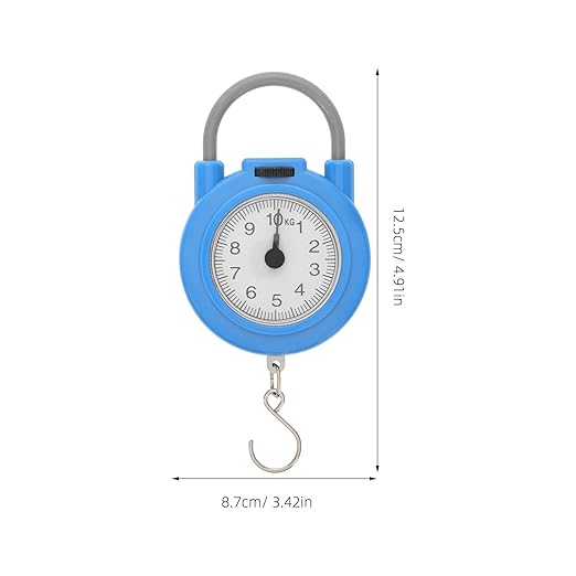 BESPORTBLE Portable Digital Electronic Hanging Scale with Hook, Mini High Precision Luggage and Fishing Weighing Scale for Travel and Home Use, Blue