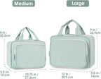 Narwey Travel Toiletry Bag for Women Large Hanging Makeup Bag Organizer Toiletries Bag for Full Size Essentials Accessories Cosmetics (Mint Green (Large))