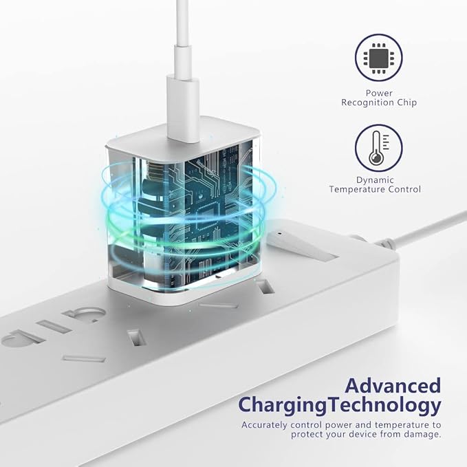 i Phone Charger [MFi Certified] Travel Home Wall Charger and a Charging Cable Compatible with i Phone 14, 13, 12, 11, SE, X, 8, 7, 6, 5, i pad Mini, pod Touch, and i pods (10 Feet)