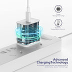 i Phone Charger [MFi Certified] Travel Home Wall Charger and a Charging Cable Compatible with i Phone 14, 13, 12, 11, SE, X, 8, 7, 6, 5, i pad Mini, pod Touch, and i pods (10 Feet)