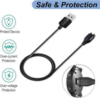 Charger for Garmin Vivoactive 6/5/4/4s/3, Replacement USB Charging Cable with Black Dust Plug for Garmin Watch(1)