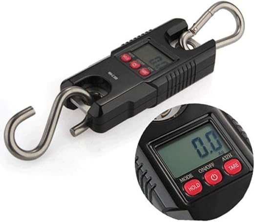 Portable Luggage Scale, 300kg /0.1kg High-Precision Mini Electronic Scale Portable Hanging Weighing Pig Sheep Livestock Hook Stainless Steel Hook Scale Called Heavy-Duty Hook Scale