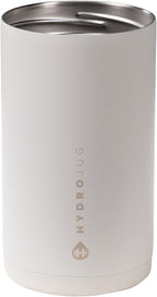 HydroJug Standard Can Cooler - 2-in-1 Insulated Can Cooler Cup - Stainless Steel Can Holder with Non-Slip Rubber Base - Screw-Top Lid - Dishwasher Safe - 16oz, Linen