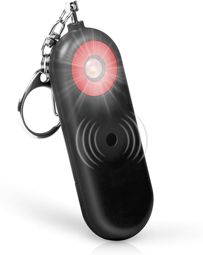 MtMinn Personal Safety Alarm for Women - 130dB Self Defense Keychains Siren Whistle, Replaceable Battery with SOS LED Strobe Light - Emergency Security Safe Protection Devices for Kids Elderly