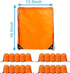 Drawstring Backpack Bulk 20 Pcs Draw String Backpack Bags DIY Gym Sports Traveling Yoga Cinch Bag Sackpack Drawstring (Orange)