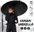 Samurai Umbrella Creative Semi-Automatic Katana,Gifts For Cosplay Decoration. Windproof Outdoor Umbrella.Sun Protection Umbrella Black.