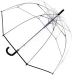 Clear Bubble Umbrella - Automatic Opening Clear Dome Umbrella with the Stylish J-Shaped Handle for Men and Women, Wedding, Outings and Large Group Gatherings, Graduations, Proms, or Daily City Walks
