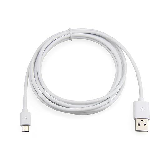 Micro USB Cables 5-Pack 6ft for Samsung Galaxy S7/S6/J7/J3/J8/A01, Android, HTC, Huawei - USB 2.0 A Male to Micro B Charger Cord, Fast Charging and Data Sync Cable