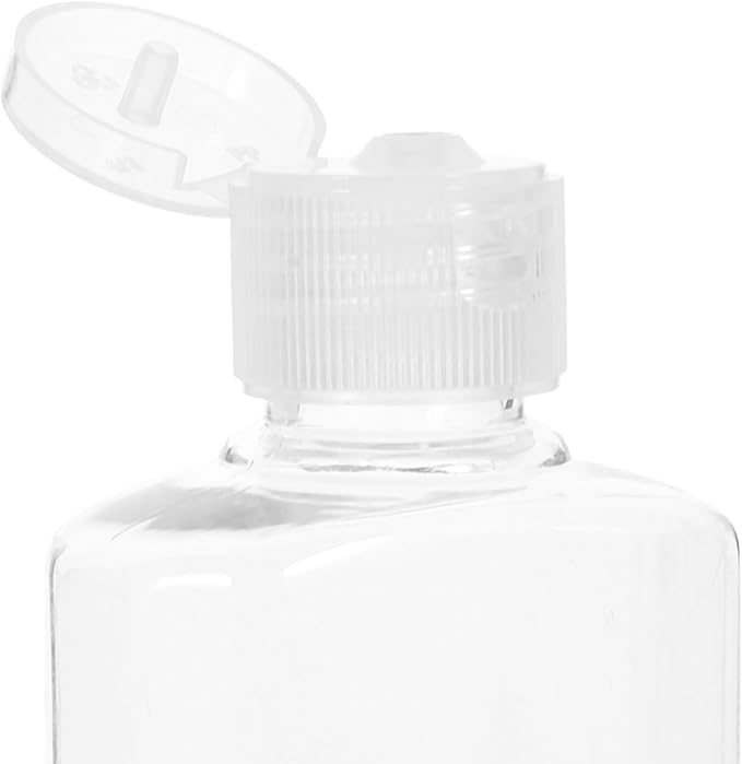 Cabilock 5pcs Portable 100ml Plastic Travel Lotion Bottles with Flip Cap, Refillable Empty Squeeze Containers for Toiletries and Shampoo Packing