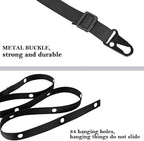 Travel Clothesline, Portable Camping Clothesline, 12 Feet Long with Hole, Used for Hotel Room Cruise Ship Indoor Outdoor (Black)