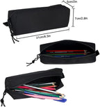 SUPACOOL Lightweight School Backpack with Pencil Pouch, Backpack for School Boys and Girls(Black backpack set)