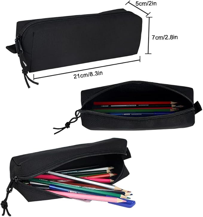 SUPACOOL Lightweight School Backpack with Pencil Pouch, Backpack for School Boys and Girls(Black backpack set)