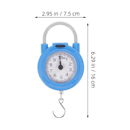2pcs Portable Handheld Hanging Digital Scale with Hook, Small High-Precision Electronic Weight Scale for Luggage and Travel, Yellow Blue Compact Spring Balance for Home and Outdoor