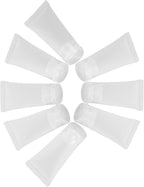 8pcs 20ml Refillable Plastic Travel Containers with Flip Cap, Squeeze Bottles for Lotion and Cosmetics Packaging, Portable Sample Bottles for Toiletries and Facial Cleanser