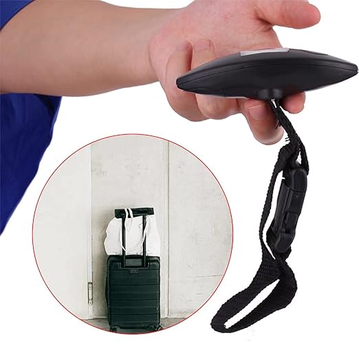 Luggage Scale Digital Portable Handheld Suitcase Weight Travel with Rubber Paint LCD Display Household Outdoor