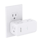 Surge Protector Outlet Extender- with Rotating Plug,6 AC Multi Plug Wall Outlet,4-Sided Outlet Splitter,900J Wall Outlet Adapter for Bathroom,Home,Travel,Dorm Room Essentials